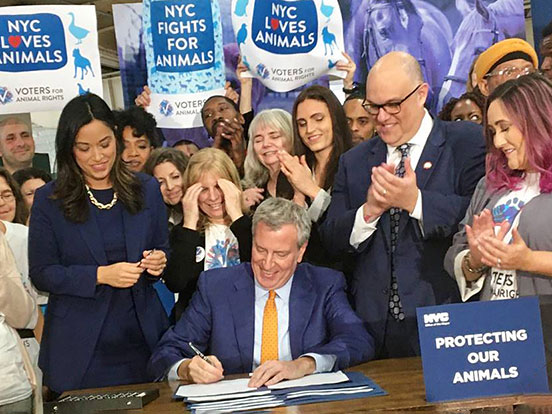 NYCLASS Bill signing with Mayor de Blasio