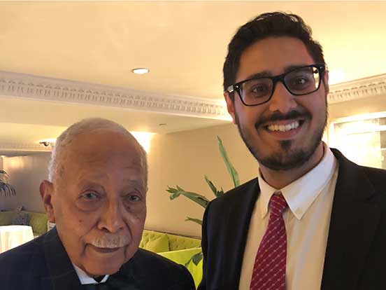 Dev Awasthi and Mayor Dinkins